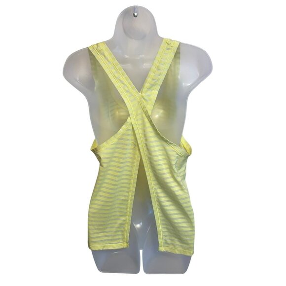 ZYIA Lemon Nimbus Split Back Tank Top Size Medium - Picture 2 of 8